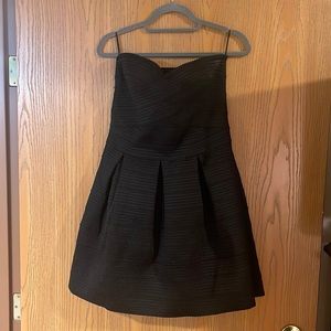 Strapless black dress